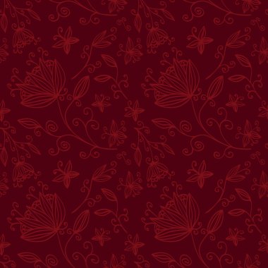 çiçekli kart kırmızı