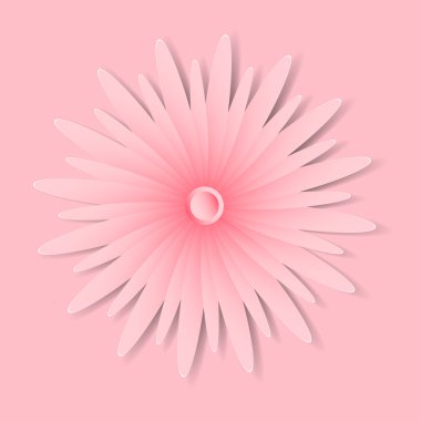 Pembe çiçek siluet