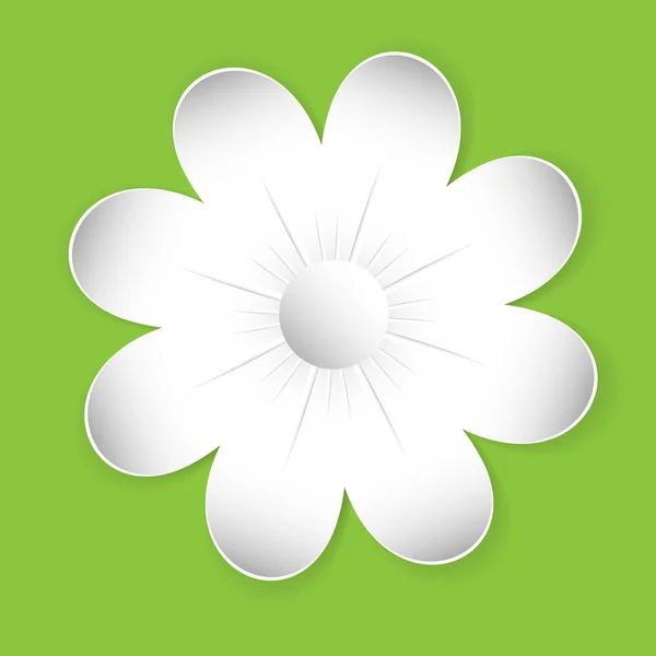 Bloem silhouet groen — Stockvector