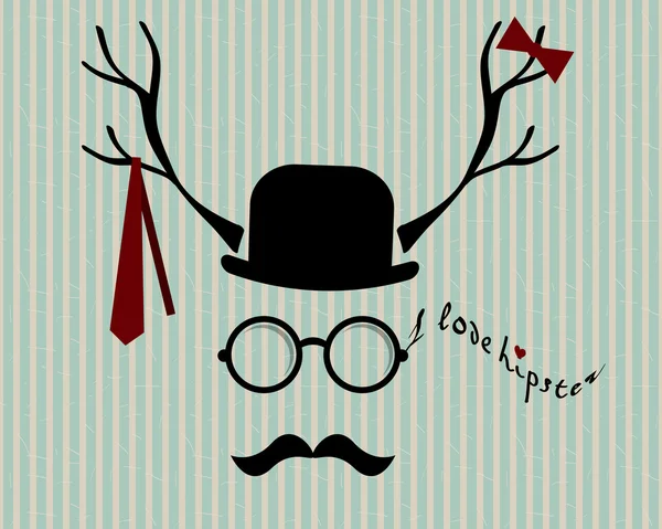 Cerf hipster — Image vectorielle