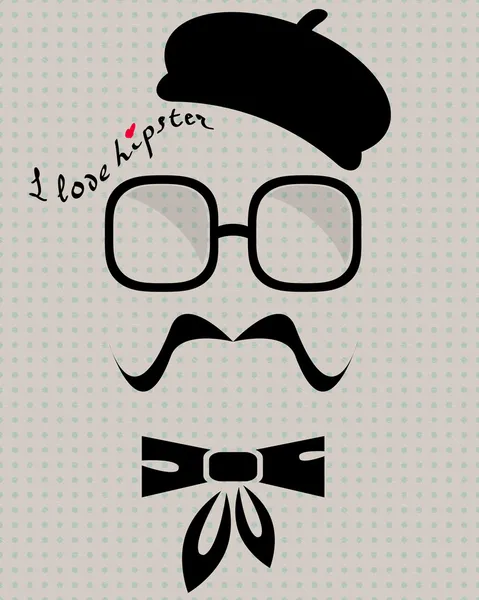 Hipster w beret — Wektor stockowy