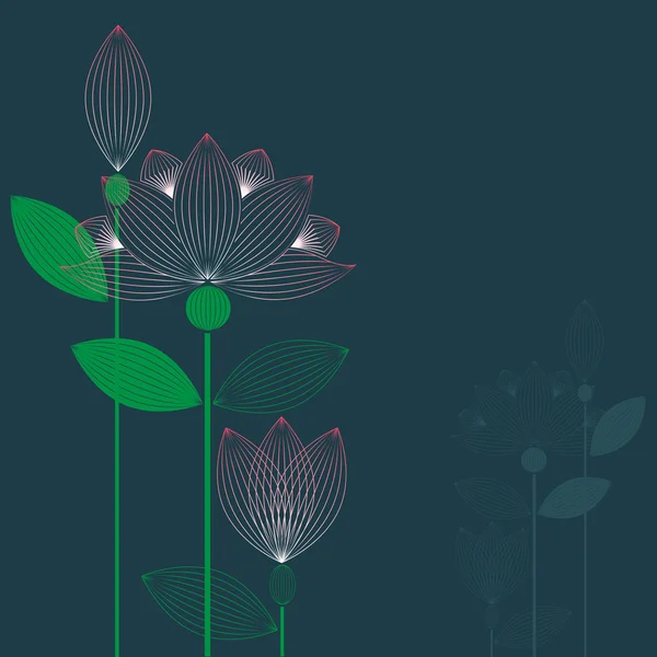 Carte de lotus — Image vectorielle