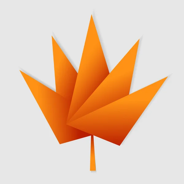 Origami portakal yaprağı — Stok Vektör
