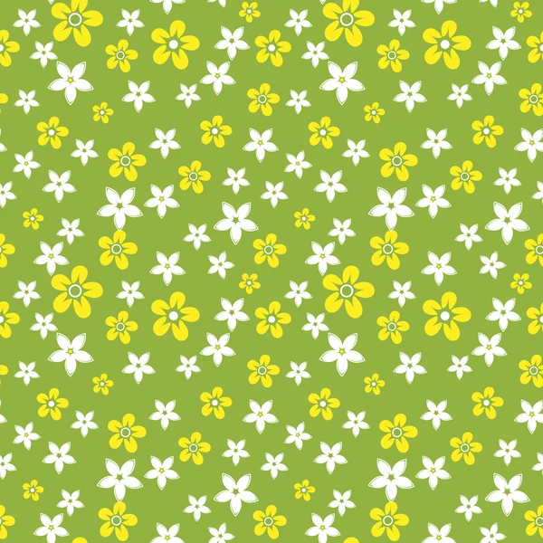 Wild flowers pattern — Stock Vector