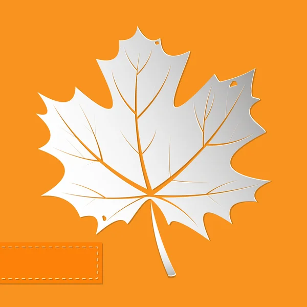 Maple leaf narancssárga háttér — Stock Vector