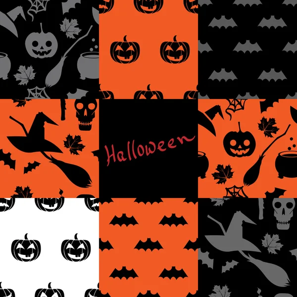 Halloween Muster Set 2 — Stockvektor