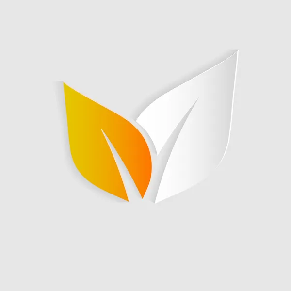 Folha de papel símbolo laranja — Vetor de Stock