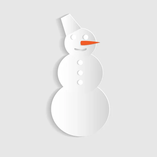 Papel de muñeco de nieve — Vector de stock