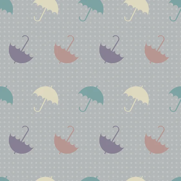 Paraplu vintage patroon grijs — Stockvector