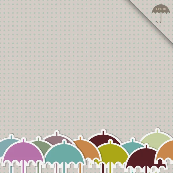 Regenschirm Vintage Hintergrund — Stockvektor