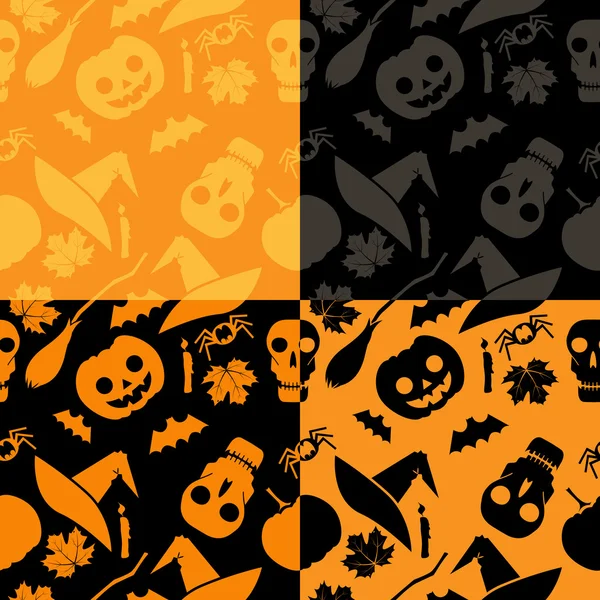 Halloween pattern set — стоковый вектор