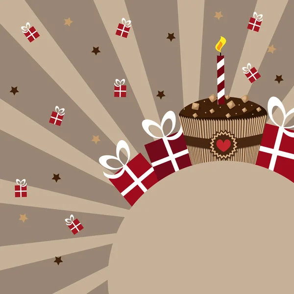 Carte d'anniversaire chocolat — Image vectorielle