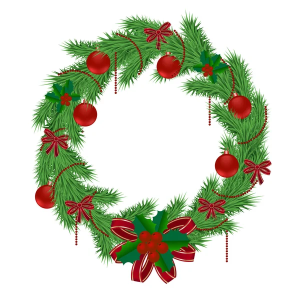 Christmas wreath 2 — Stock Vector