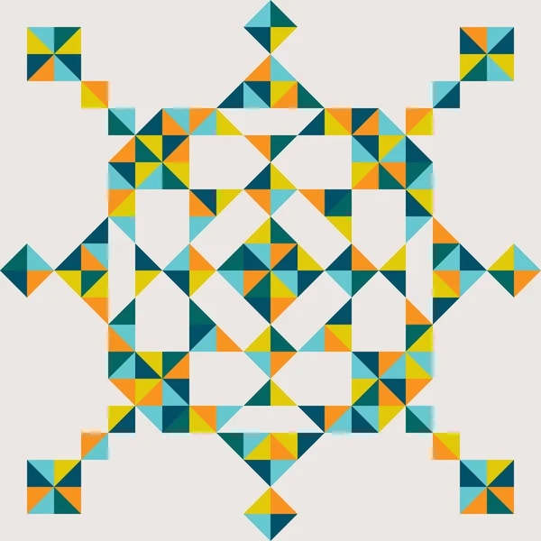 抽象的な三角形スノーフレーク — ストックベクタ