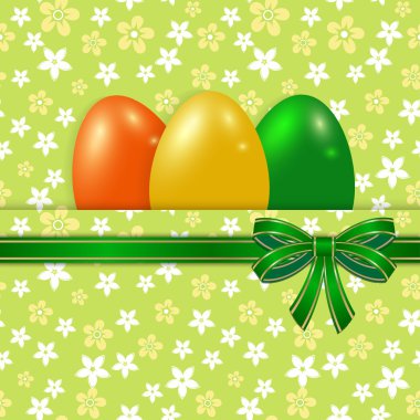 Paskalya kartı şablonu yay yeşil