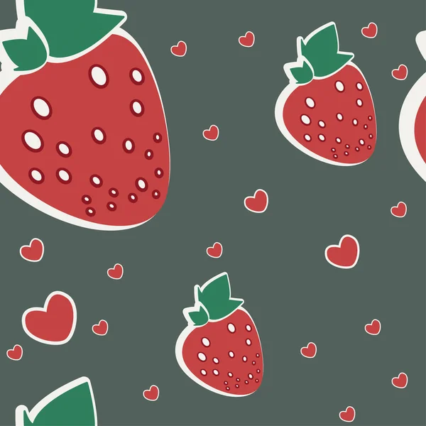 Vector illustration strawberries — Stock Vector