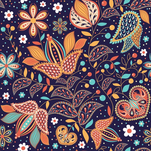 Seamless pattern "Indian summer" — Stock Vector