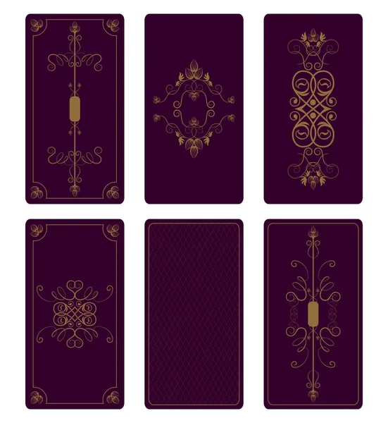 tarot kartları veya oyun kağıtları vektör süsleme
