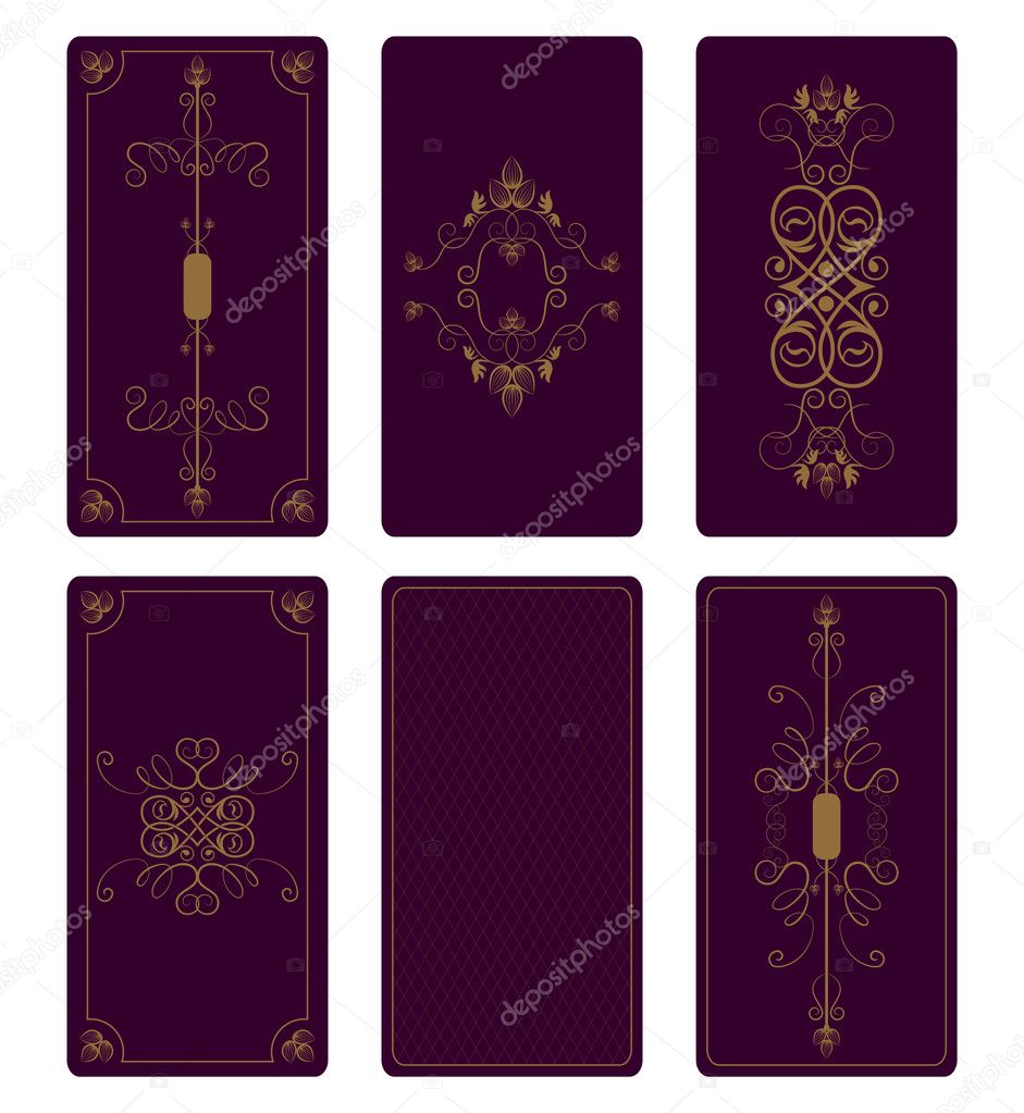 Vector ornament for Tarot cards or playing cards