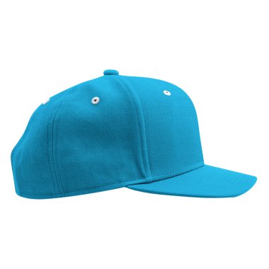 Ürünlerinizin logosunu veya tasarımınızı bu Yan Görünüm Klasik Kaykay Cap Mockup 'ı ile Cyan Mavi Rengi ile tanıtın
