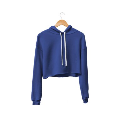Sevimli bir model yapmak için tasarımcı olmanız gerekmez, eğer derin Ultramarine Color with Hanger 'da bu Önden Görünümlü Çekici Kapüşonlu Mockup kullanırsanız.