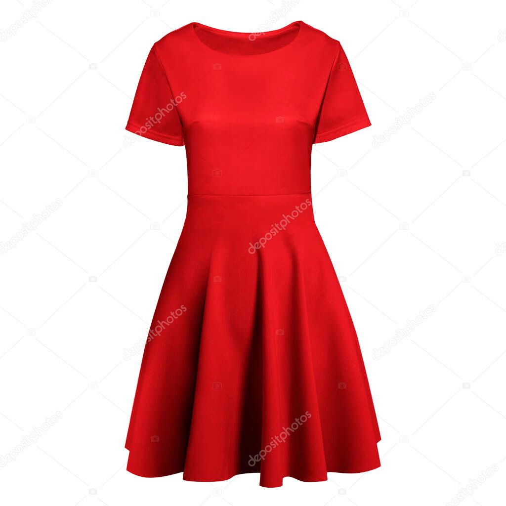 With these Front View Excellent Flare Dress Mockup In Prime Rose Color you dont have to wait for your brand or logo to be done. Simply add your graphic and it is ready