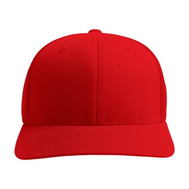 Tasarımlarınızı bir grafik tasarım ustası gibi gösterin Bu Ön Görünüm Muhteşem Cap Mockup in Flame Red Color şablonlarına kendi tasarımınızı ekleyerek