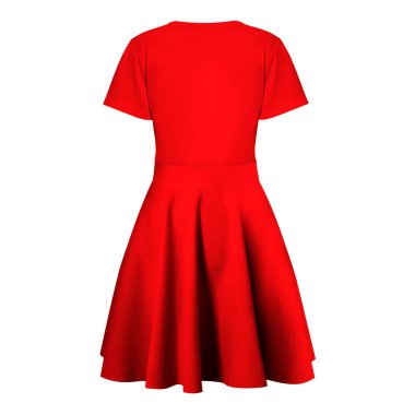 Bu Arka Görünüm 'deki hemen hemen her şeyi özelleştirebilirsiniz. Mükemmel işaret fişeği elbise modeli Alev kırmızısı renginde tasarımınıza uygun.