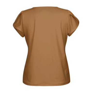 Tasarımınızın güzelliğini bu Arka Görünüm Klasik Kadın Bluzunun içine yapıştırın Kahverengi Şeker Rengi ile her şey gerçek gibi görünecek