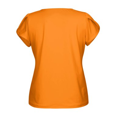 Tasarımınızın güzelliğini bu Arka Görünüm Klasik Kadın Bluzunun içine yapıştırın. Turuncu Alev Rengi ile her şey gerçek gibi görünecek.