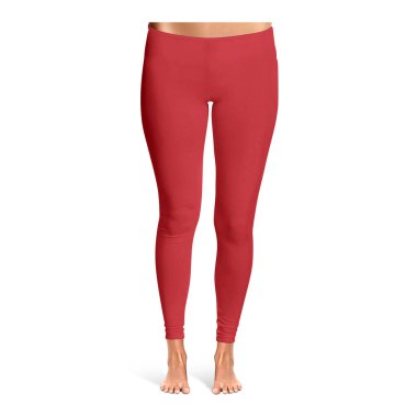Boş, Ön Görünüm Muhteşem Legginler Ateş kırmızısı renginde, tasarımınızı kolaylaştırmak ve güzelleştirmek için