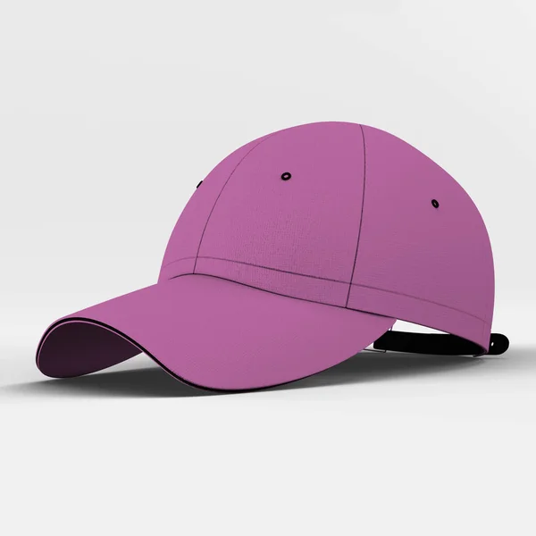 Side View Awesome Baseball Cap Mockup Royal Lilac Color För — Stockfoto