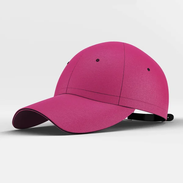 Side View Awesome Baseball Cap Mockup Dark Sangria Color Display — Foto Stock