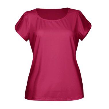 Resminizi bu ön görüntüye koyun klasik kadın bluzunun kiraz rengi modeline, ve ürünleriniz reklama hazır olacak.