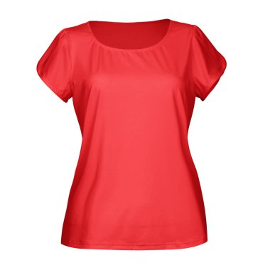 Resminizi bu Ön Görünüm 'e koyun Klasik Kadın Bluzu Poppy Red Color ile modelleyin ve ürünleriniz reklama hazır olsun.