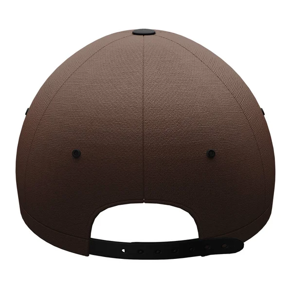 Using Back View Creative Baseball Hat Mockup Tiramisu Brown Color — Stock Photo, Image