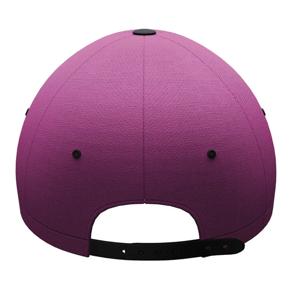 Using Back View Creative Baseball Hat Mockup Purple Orchid Color — Stockfoto