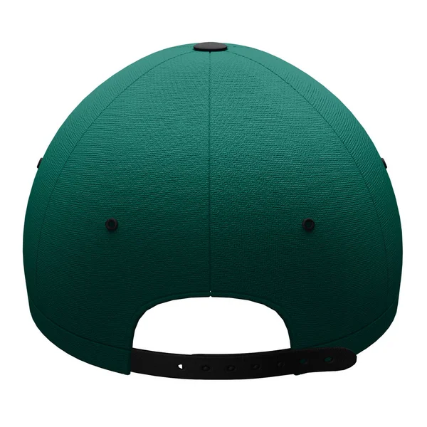 Usar Este Back View Creative Baseball Hat Mockup Cadmium Green — Foto de Stock