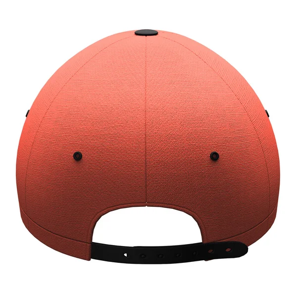 Použitím Této Back View Creative Baseball Hat Mockup Persimmon Orange — Stock fotografie