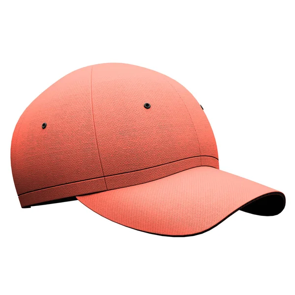 このフロントハーフビューにあなたの素晴らしいデザインやロゴを追加創造的な野球帽のモックアップ柿オレンジの色で すべてが行われます — ストック写真
