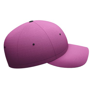 You can easily apply your incredible designs with this Side View Classical Baseball Hat Mockup In Purple Orchid Color