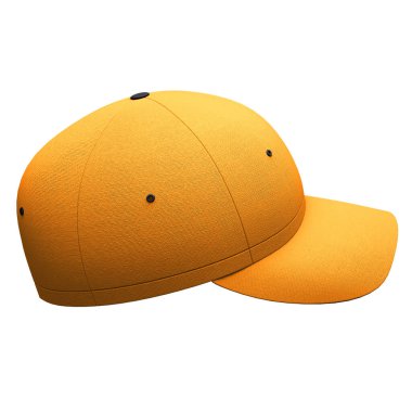 You can easily apply your incredible designs with this Side View Classical Baseball Hat Mockup In Radiant Yellow Color