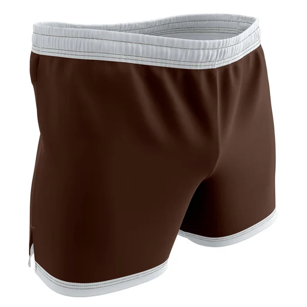 Use Este Side View Fabulous Shorts Mockup Tiramisu Brown Color — Fotografia de Stock