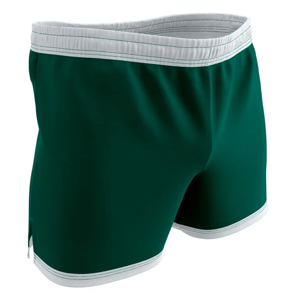 Verwenden Sie Diese Seitenansicht Fabulous Shorts Mockup Cadmium Green Color — Stockfoto