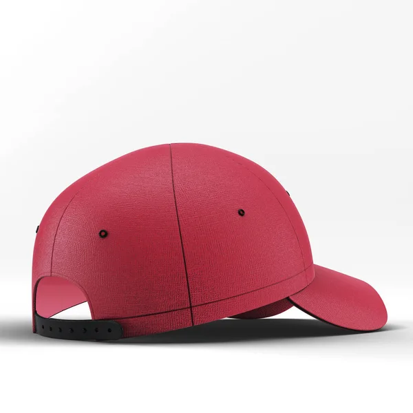 Modern Side Half View Creative Basketball Hat Mockup Lychee Red — 스톡 사진