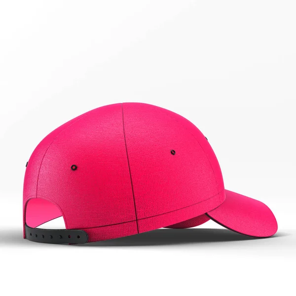 Côté Moderne Demi Vue Créative Chapeau Basket Ball Mockup Rouge — Photo