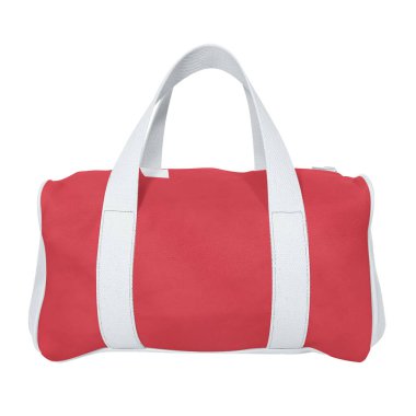 Bu Ön Görünüm Güzellik Salonu Makyaj Çantası Kırmızı Alev Rengi, basit bir boş şablon ve kullanmaya hazır.