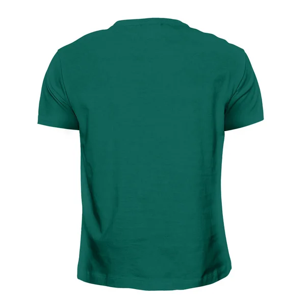 Tímto Back View Simple Shirt Mockup Cadmium Green Color Můžete — Stock fotografie