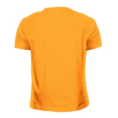 Logo tasarımınızı daha güzel yapabilirsiniz Bu Backview Basit tişört Mockup Parlak Sarı Renkli.