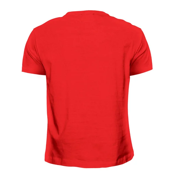 Mit Diesem Back View Simple Shirt Mockup Racing Red Color — Stockfoto